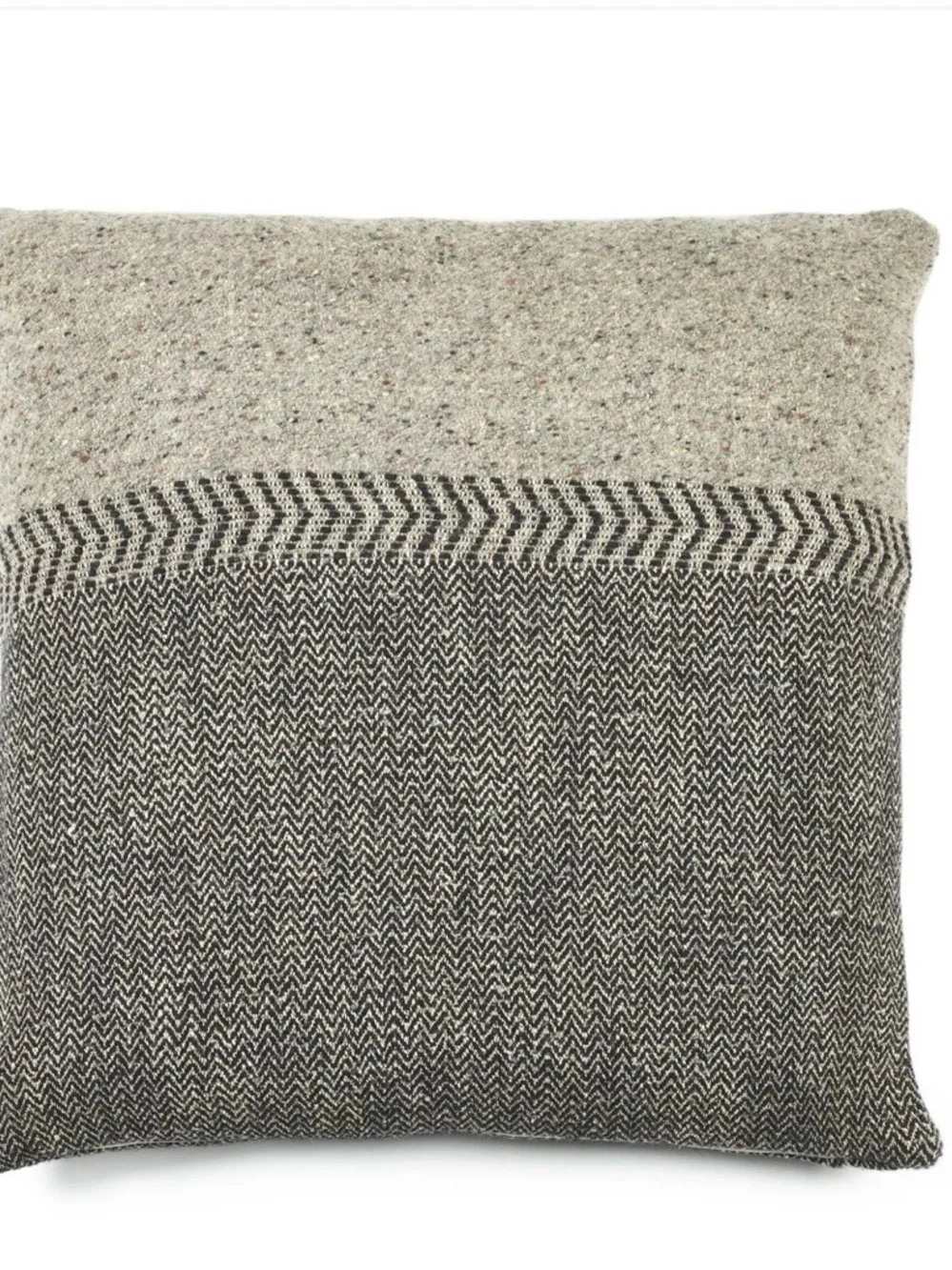 Libeco JULES Black and Grey Herringbone Pillow set with Inserts